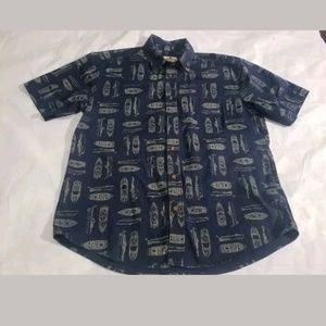 J10 Woolrich mens ss button shirt L